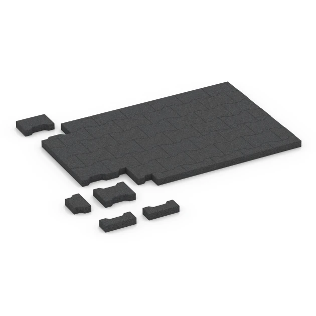 Typische Verlegung oder Einbausituation für den Artikel 7068 von WARCO - Pflasterstein, Farbton Anthrazit in der Abmessung 20 x 16,5 x 4,5 cm | 0,0278 m².