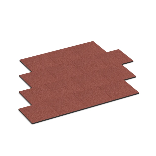 Typische Verlegung oder Einbausituation für den Artikel 6288 von WARCO - Fallschutzplatten, Farbton Tomatenrot in der Abmessung 50 x 50 x 3 cm | 0,25 m².
