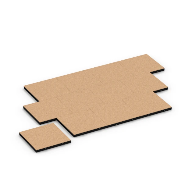 Typische Verlegung oder Einbausituation für den Artikel 6225 von WARCO - Fallschutzplatten, Farbton Sandbeige in der Abmessung 50 x 50 x 4,5 cm.