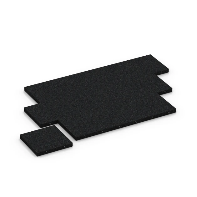 Typische Verlegung oder Einbausituation für den Artikel 6173 von WARCO - Fallschutzplatten, Farbton Anthrazit in der Abmessung 50 x 50 x 6 cm.