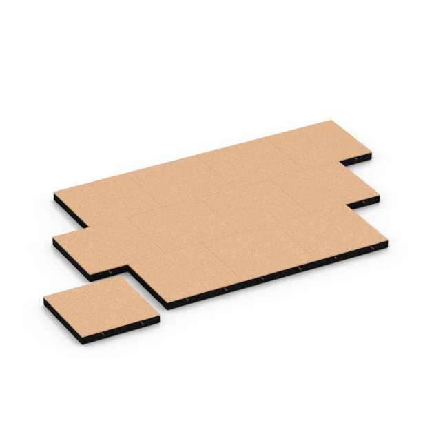 Typische Verlegung oder Einbausituation für den Artikel 6270 von WARCO - Fallschutzplatte – 180 cm, Farbton Sandbeige in der Abmessung 50 x 50 x 6 cm.