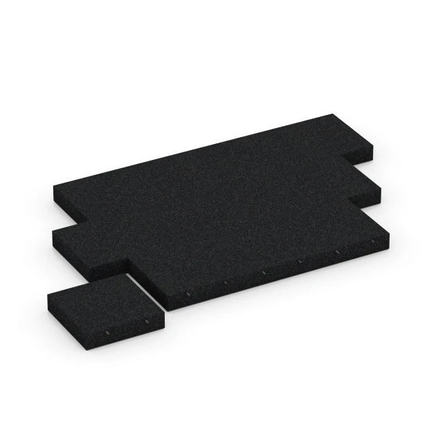 Typische Verlegung oder Einbausituation für den Artikel 6174 von WARCO - Fallschutzplatten, Farbton Anthrazit in der Abmessung 50 x 50 x 11 cm.