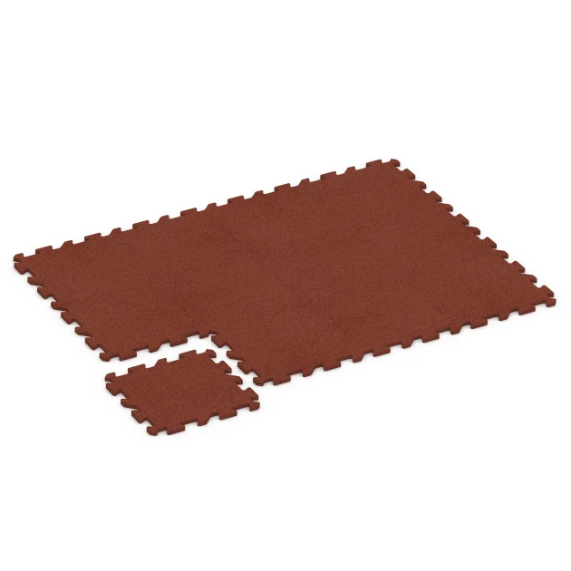 Typische Verlegung oder Einbausituation für den Artikel 6313 von WARCO - Fallschutz-Puzzlematte, Farbton Ziegelrot in der Abmessung 50 x 50 x 2 cm | 0,25 m².