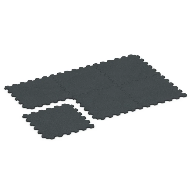 Typische Verlegung oder Einbausituation für den Artikel 6323 von WARCO - Fitness-Bodenschutzmatte, Farbton Anthrazit in der Abmessung 102,5 x 102,5 x 2,5 cm | 1,05 m².