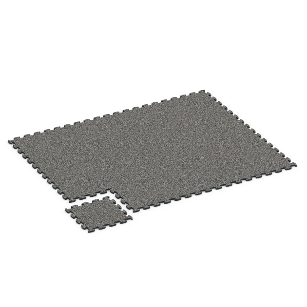 Typische Verlegung oder Einbausituation für den Artikel 6823 von WARCO - Fitness Active Floor System, Farbton Dunkelgrauer Granit in der Abmessung 44,6 x 44,6 x 1,8 cm.