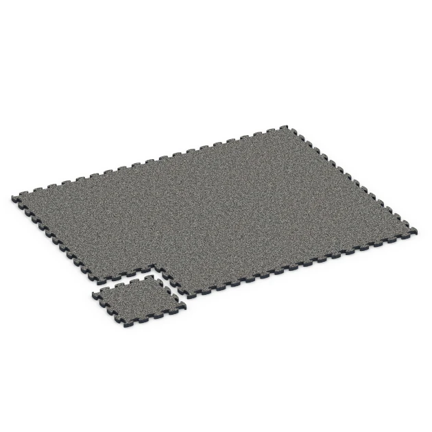Typische Verlegung oder Einbausituation für den Artikel 6841 von WARCO - Fitness Active Floor System, Farbton Dunkelgrauer Granit in der Abmessung 44,6 x 44,6 × 2,8 cm.