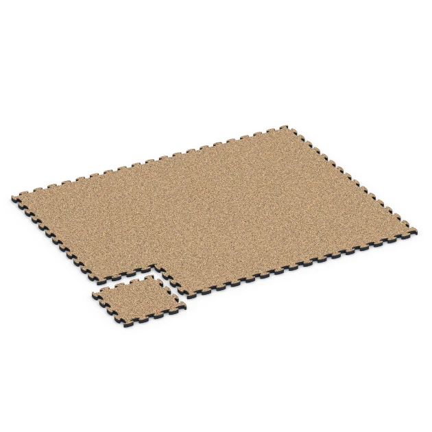 Typische Verlegung oder Einbausituation für den Artikel 6880 von WARCO - Fitness Max Floor System, Farbton Terra Cotta in der Abmessung 44,6 x 44,6 × 2,8 cm.