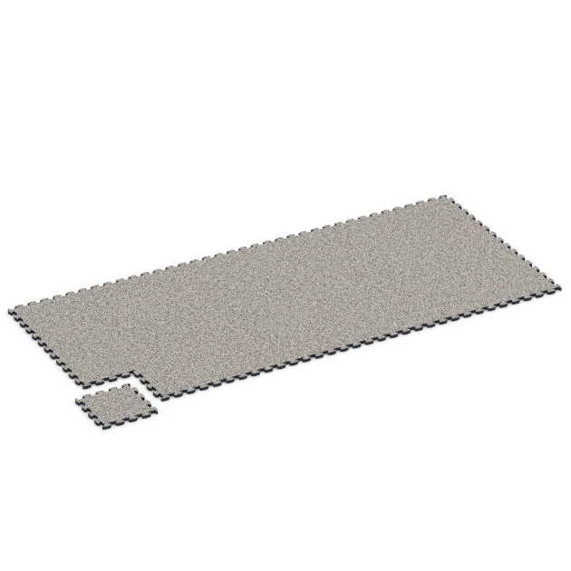 Typische Verlegung oder Einbausituation für den Artikel 6815 von WARCO - Steinteppich Klickfliese, Farbton Grauer Granit in der Abmessung 28,9 x 28,9 x 1,8 cm.