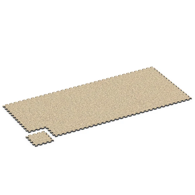 Typische Verlegung oder Einbausituation für den Artikel 6820 von WARCO - Steinteppich Klickfliese, Farbton Travertin in der Abmessung 28,9 x 28,9 x 1,8 cm.