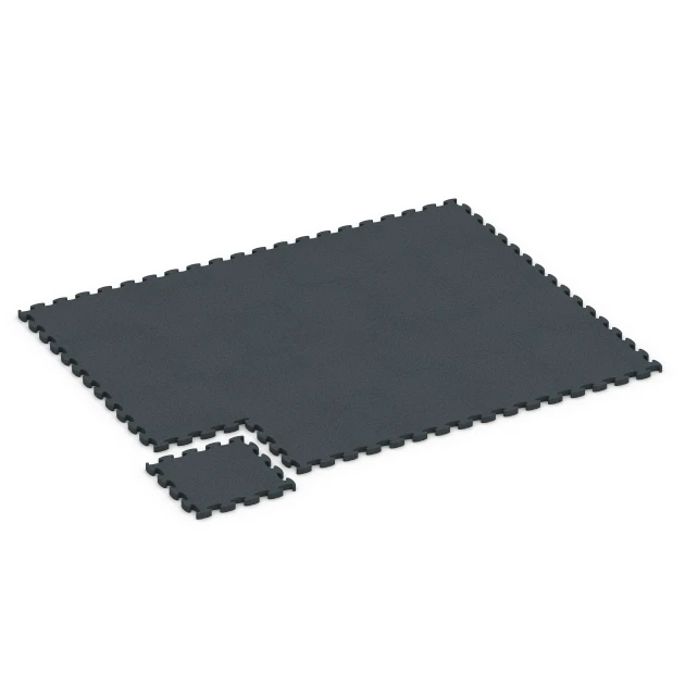 Typische Verlegung oder Einbausituation für den Artikel 6967 von WARCO - Fitness Premium Boden Plus, Farbton Anthrazit in der Abmessung 45,9 x 45,9 x 2,8 cm.