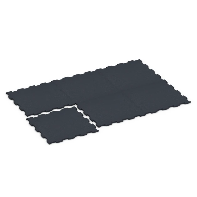 Typische Verlegung oder Einbausituation für den Artikel 6969 von WARCO - Fitness Premium Boden Plus, Farbton Anthrazit in der Abmessung 99 x 99 x 2,8 cm.