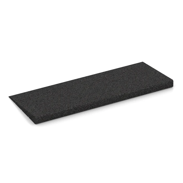 Foto der hinteren Seite vom unsymmetrischen WARCO-Formteil 2428: Übergangsrampe 75 cm, Design Anthrazit, Maße 75 x 30 cm | 8 < 40 mm.
