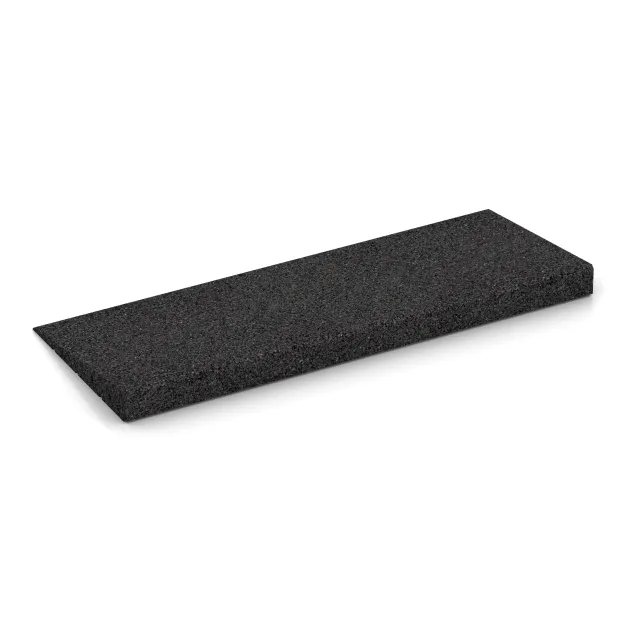Foto der hinteren Seite vom unsymmetrischen WARCO-Formteil 2508: Übergangsrampe 75 cm, Design Anthrazit, Maße 750 x 300 mm | 8 <  50 mm.