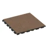 Foto der hinteren Seite vom unsymmetrischen WARCO-Formteil 1603: Fitnessboden Gummi-Fliesen Classic, Design Bast & Borke, Maße 1000 x 1000 x 30 mm.