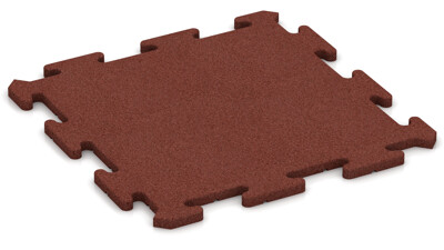Rote Bodenfliese von WARCO. Typ Hunde-Sportboden pro BZ im Format 500x500x18 mm.