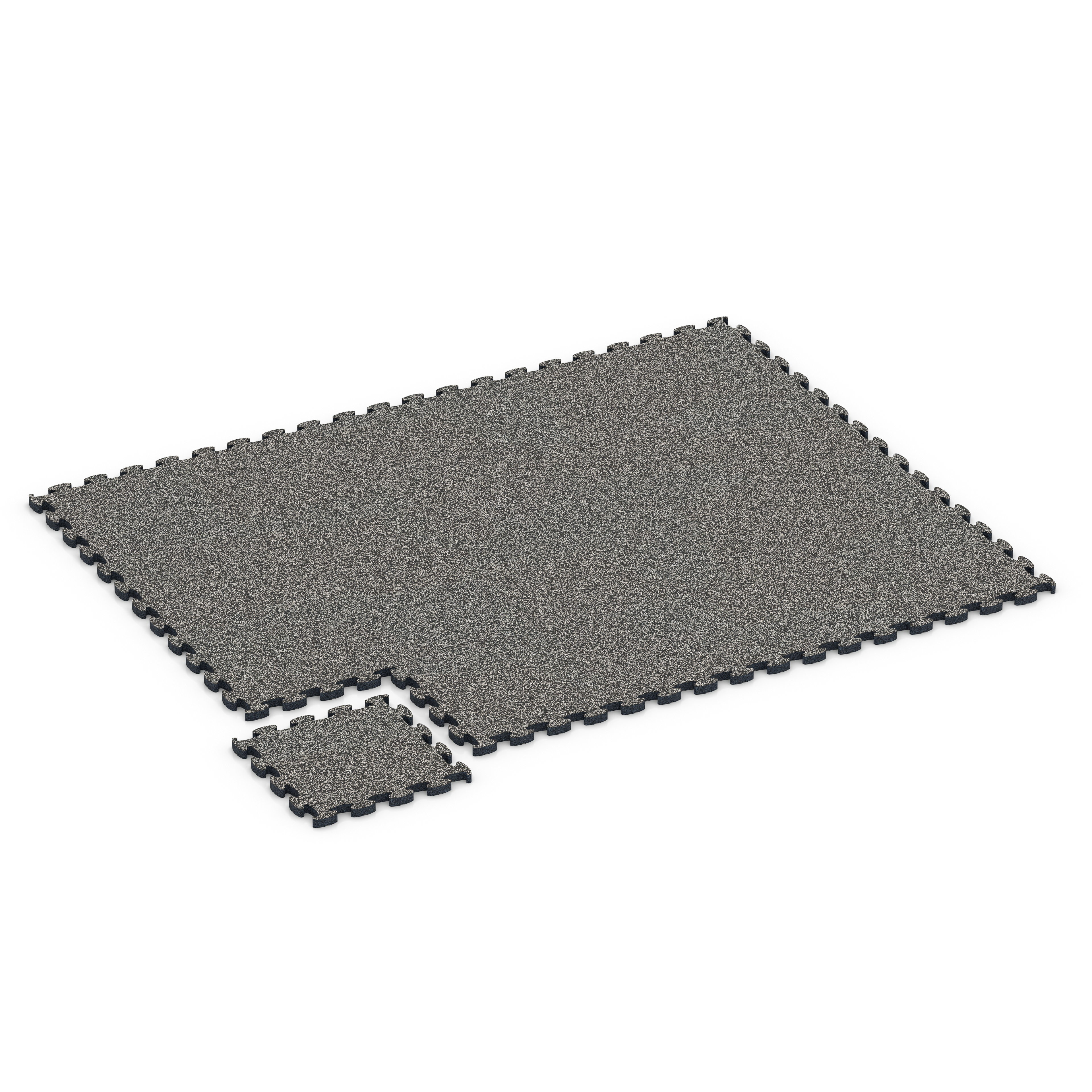 Fitness Active Floor System – Fitnessboden, Sportboden, Farbe Dark Grey Granite, 44,6 x 44,6 × 2,8 cm, Stärke bis über 10 cm mit Funktionsplatten –