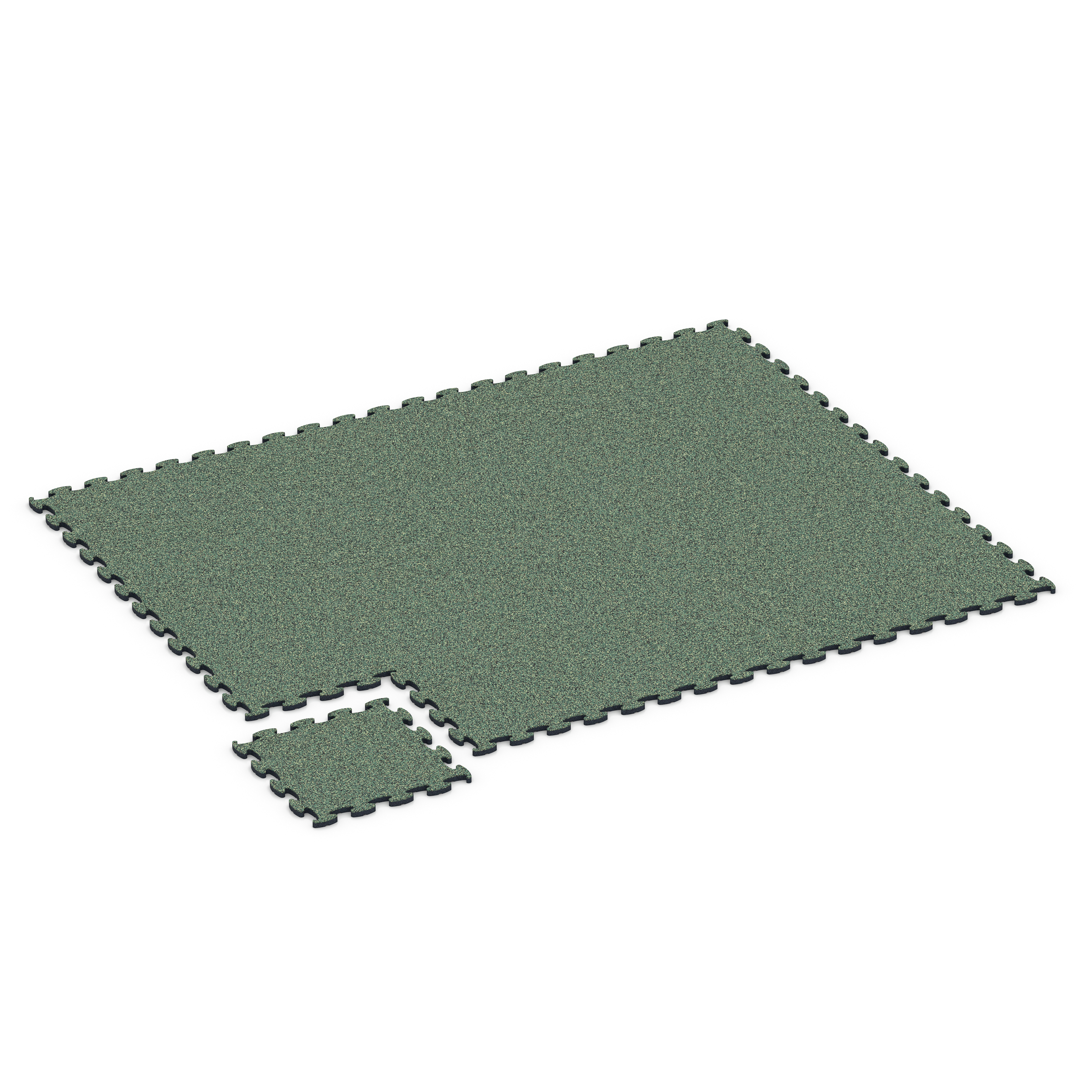 Fitness Max Floor System – Sportboden, Fitnessboden, Farbe English Lawn, 44,6 x 44,6 x 1,8 cm, Stärke bis über 10 cm mit Funktionsplatten – stabile,