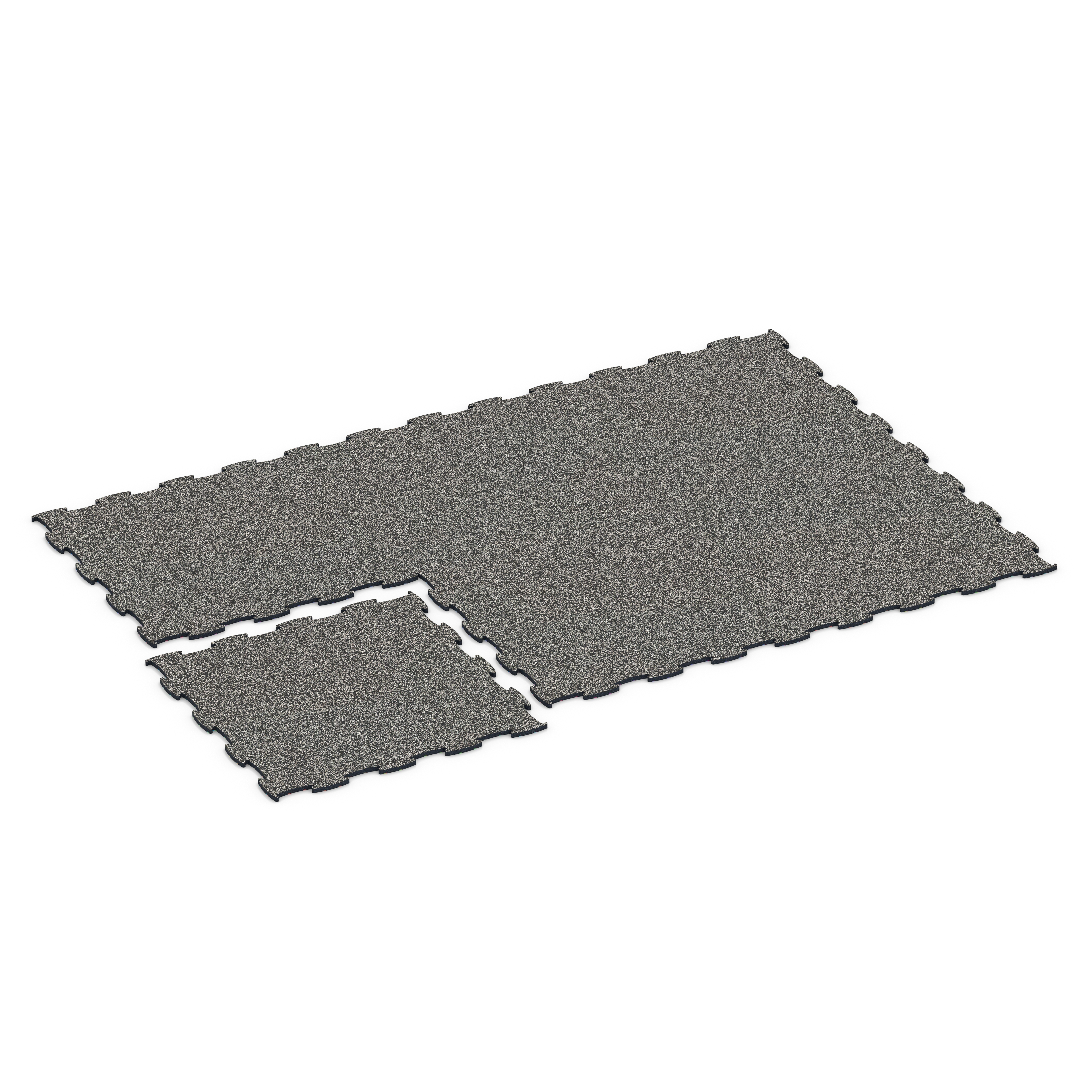 Fitness Max Floor System – Sportboden, Fitnessboden, Farbe Dark Grey Granite, 97,1 x 97,1 × 1,8 cm, Stärke bis über 10 cm mit Funktionsplatten –
