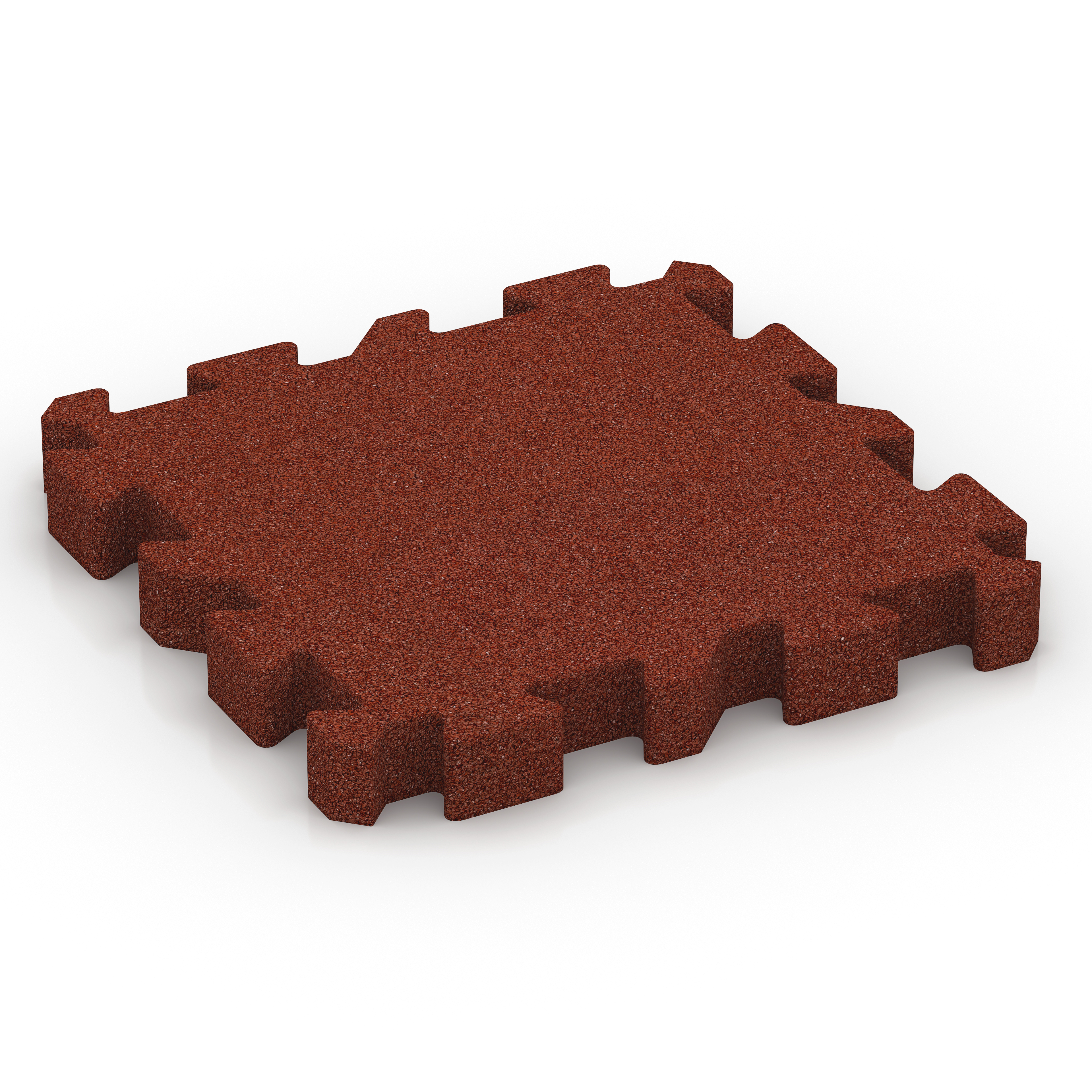 Fallschutz-Puzzlematte – Fallschutzplatte mit Puzzle-Verzahnung, 50 x 50 x 6 cm | 0,25 m², Design Brick red | Fallschutz geprüft nach EN 1177 |