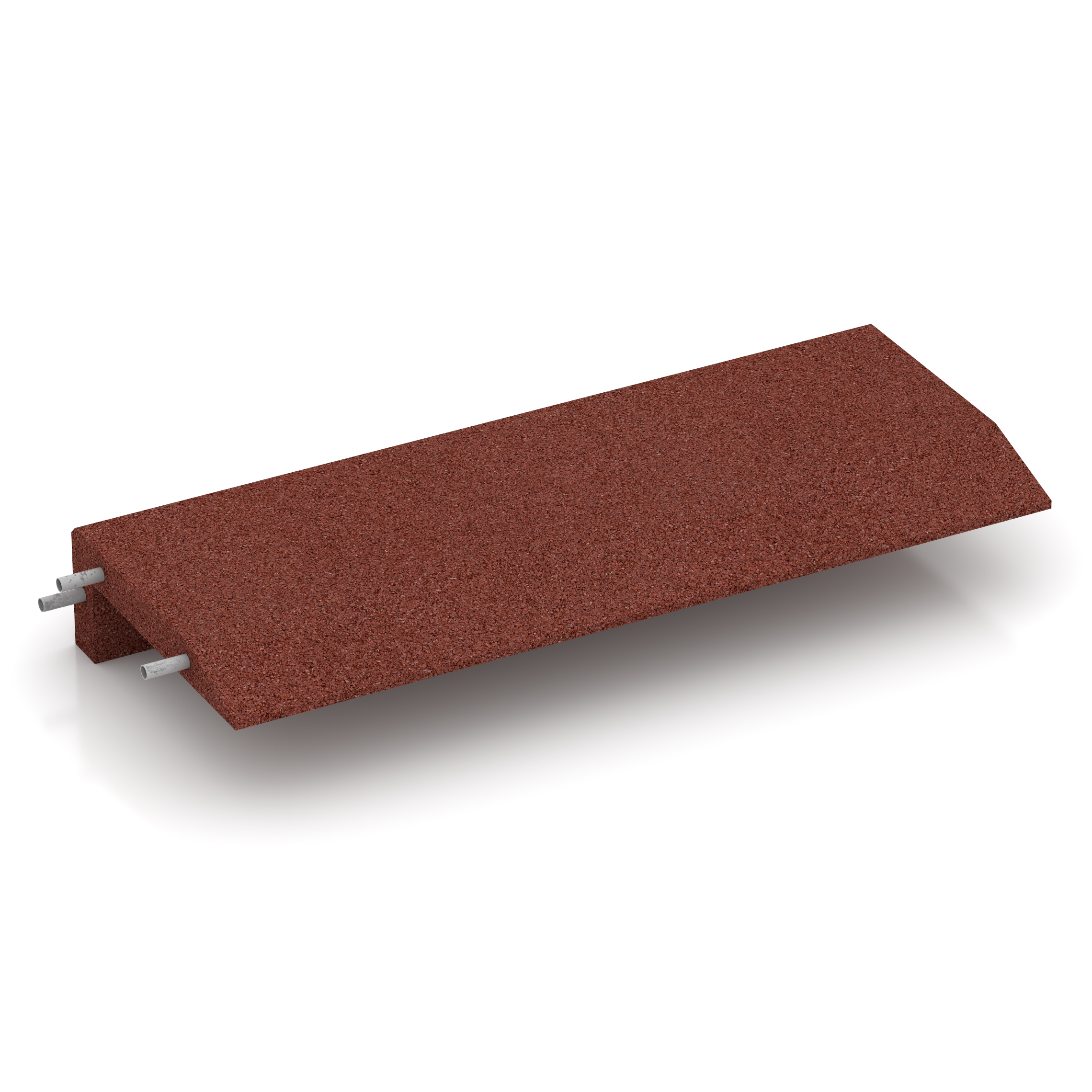 Mauerabdeckung – stoßdämpfende Winkelabdeckung für Mauerkronen und Geländeabstufungen, 100 × 40 cm | 5/15 cm, Farbe Brick red, wasserdurchlässig,