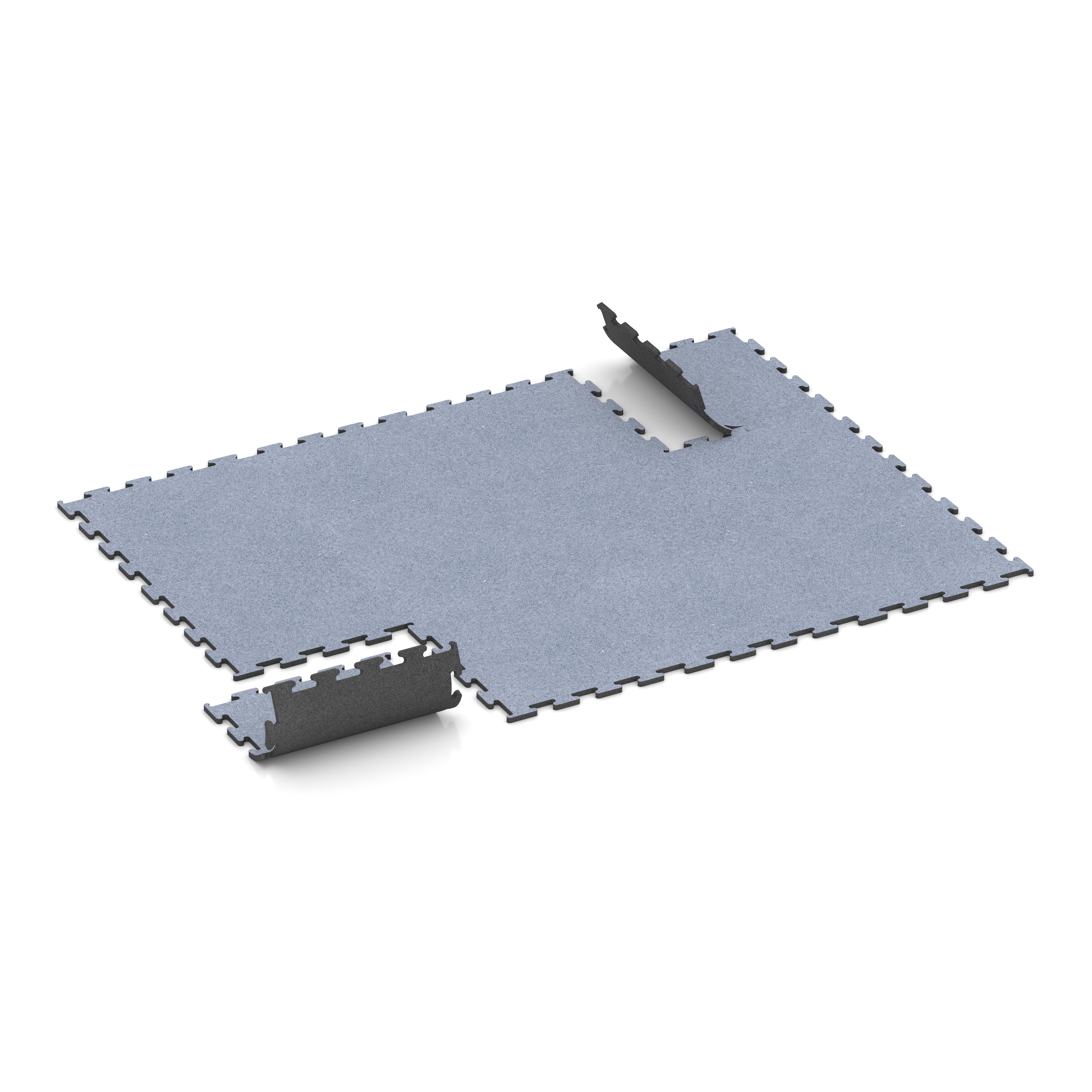 Fitness Performance Elite Trainingsboden – Fitnessboden, Sportboden, Gymboden, Trainingsmatte – 50 x 50 x 1,5 cm | 0,25 m², Farbe Mist Grey | Indoor-