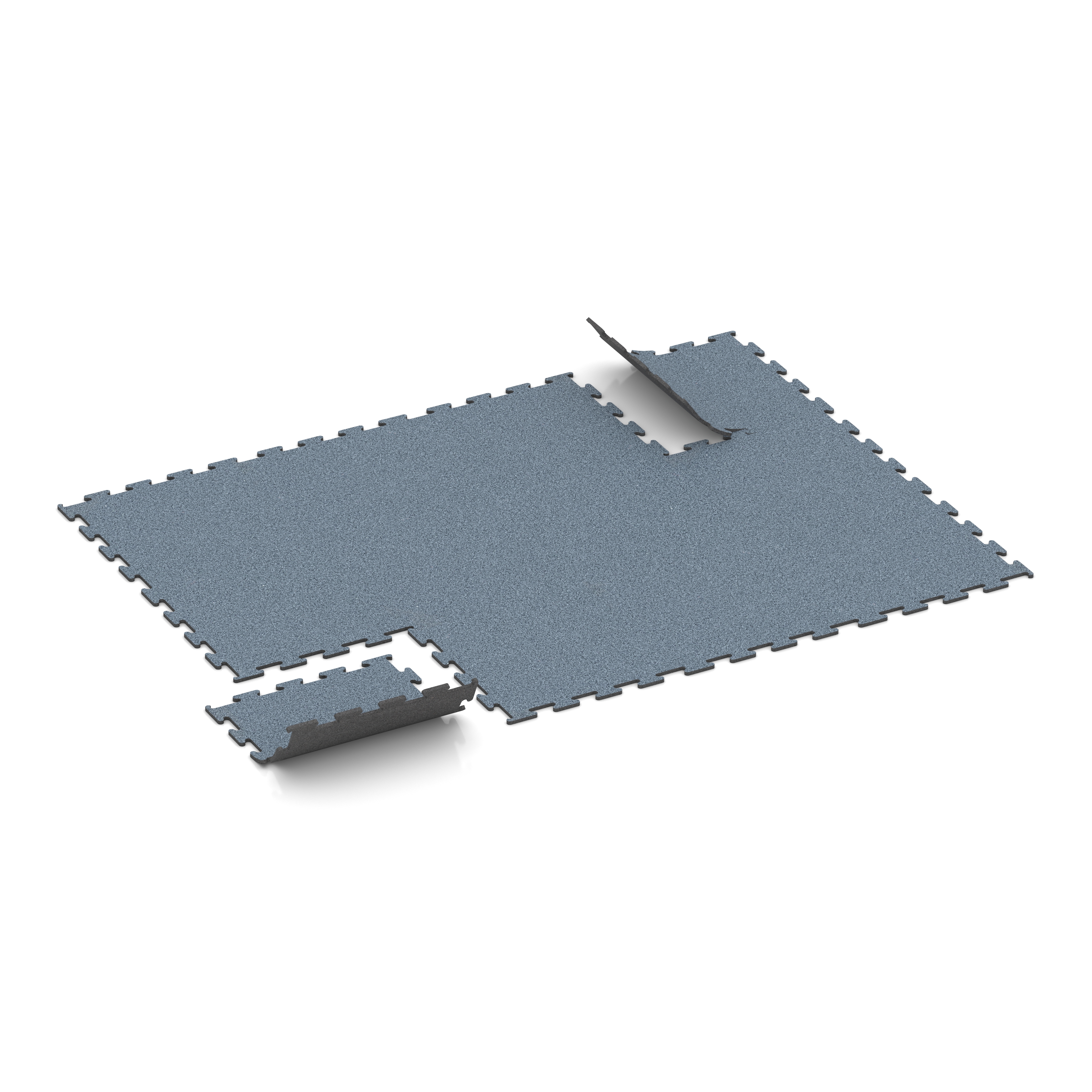 Fitness Performance Elite Trainingsboden – Fitnessboden, Sportboden, Gymboden, Trainingsmatte – 50 x 50 x 1 cm | 0,25 m², Farbe Aged silver | Indoor-