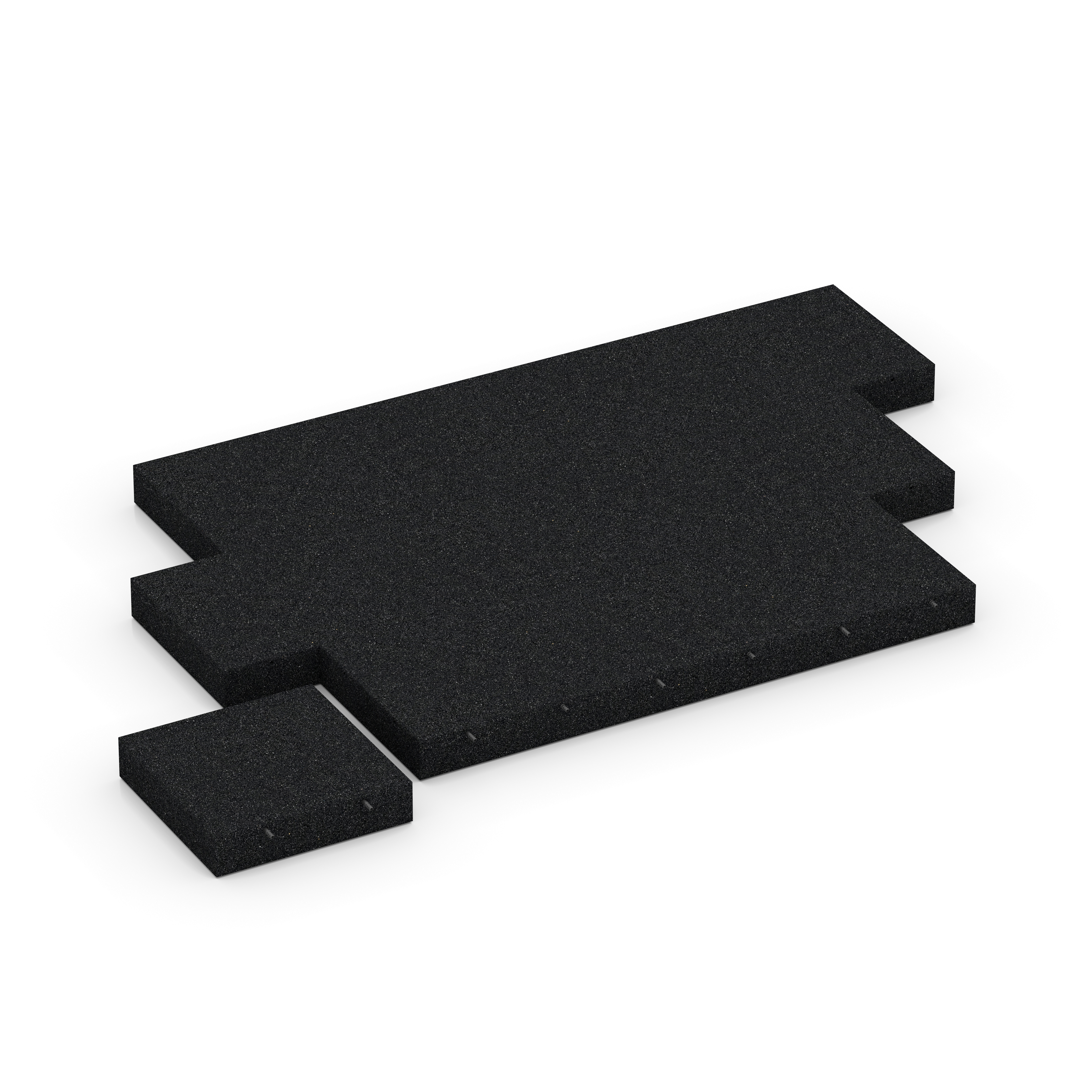Fallschutzplatte – Fallschutzmatte für Spielplätze – 50 x 50 x 11 cm, Farbe Anthracite – Fallhöhe 300 cm (EN 1177), mit Steckverbindern | WARCO
