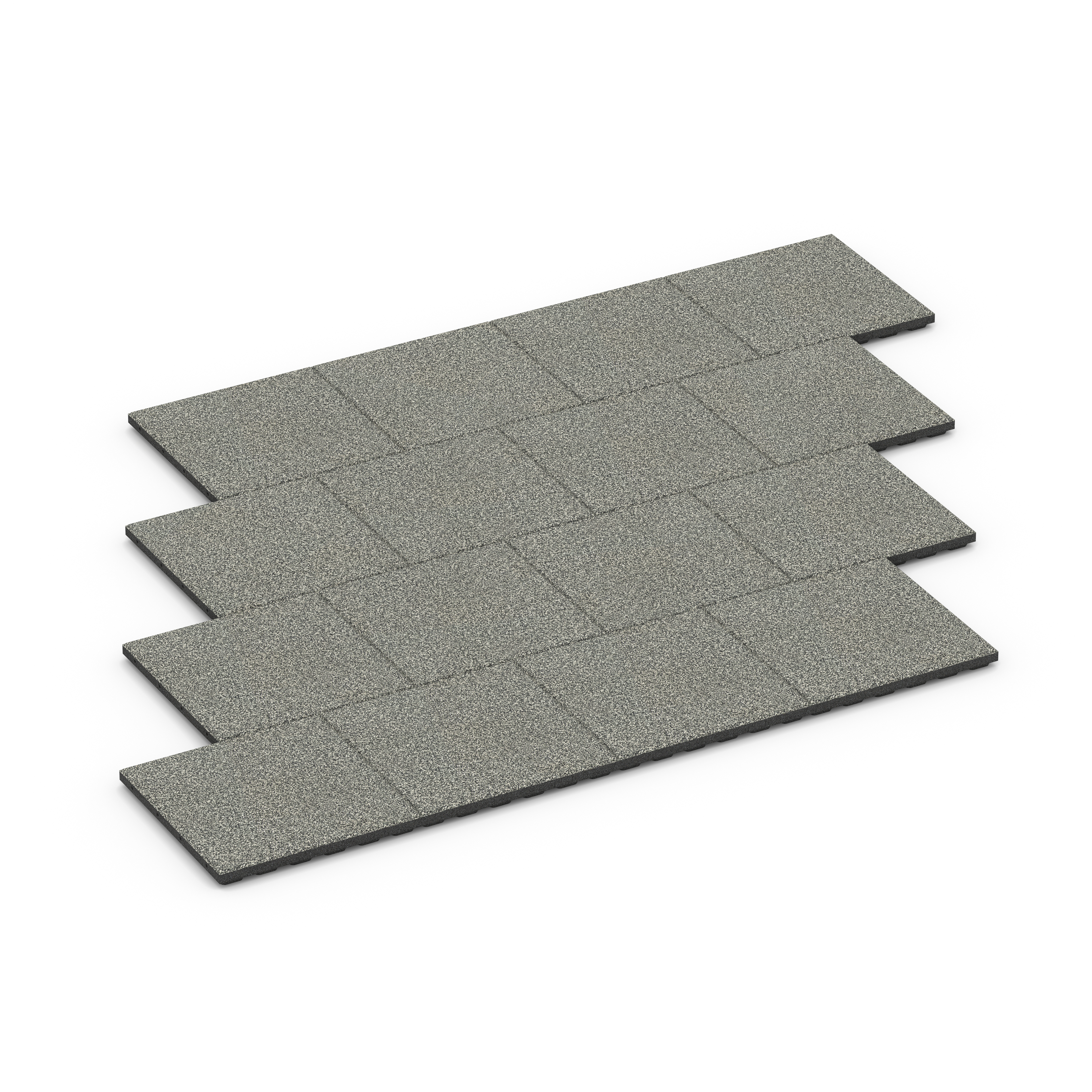 Fallschutzplatte – Fallschutzmatte für Spielplätze – 50 x 50 x 4 cm, Farbe Grey Granite – Fallhöhe 120 cm (EN 1177) – EPDM-Nutzschicht – mit