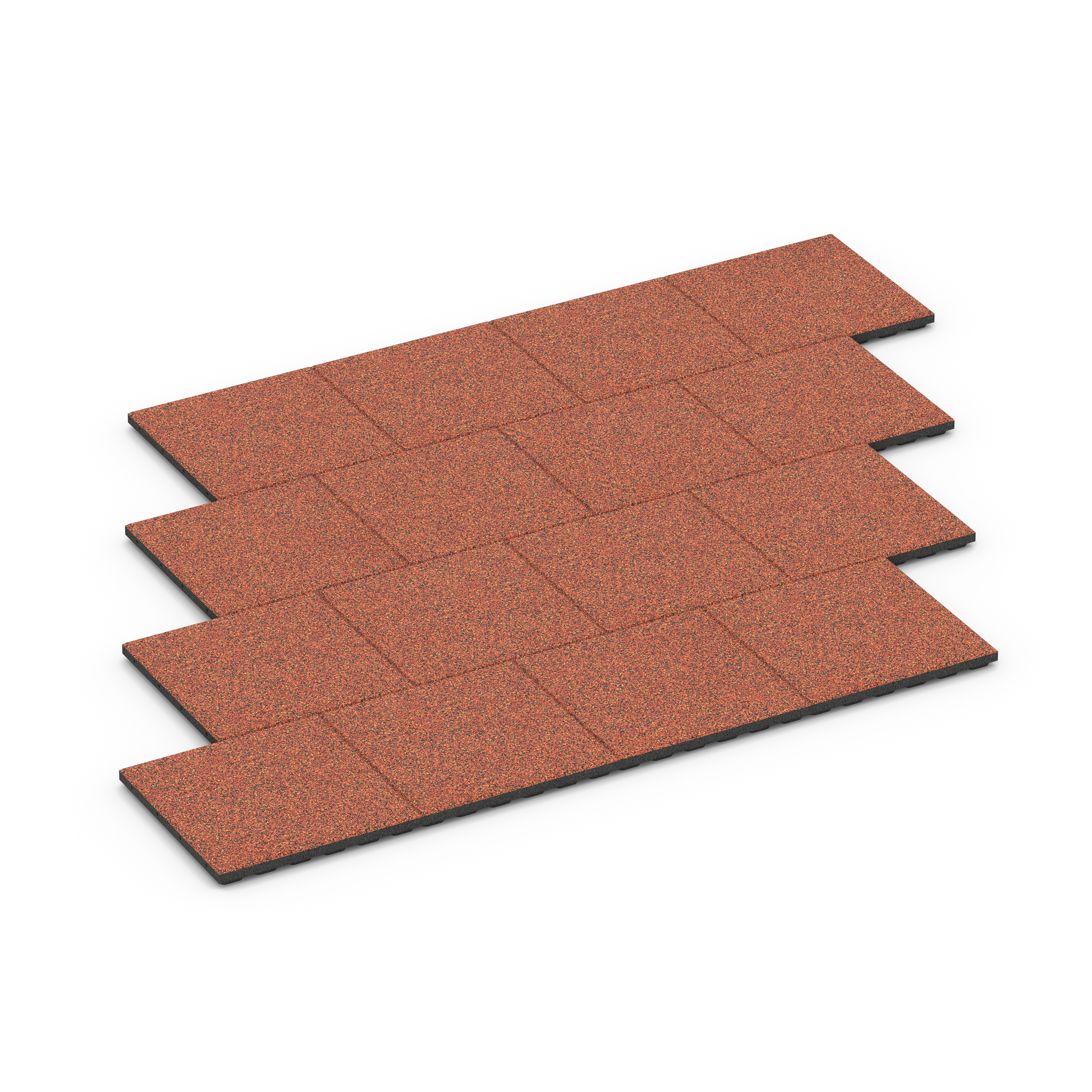 Fallschutzplatte – Fallschutzmatte für Spielplätze – 50 x 50 x 4 cm, Farbe Embers – Fallhöhe 120 cm (EN 1177) – EPDM-Nutzschicht – mit Steckverbindern