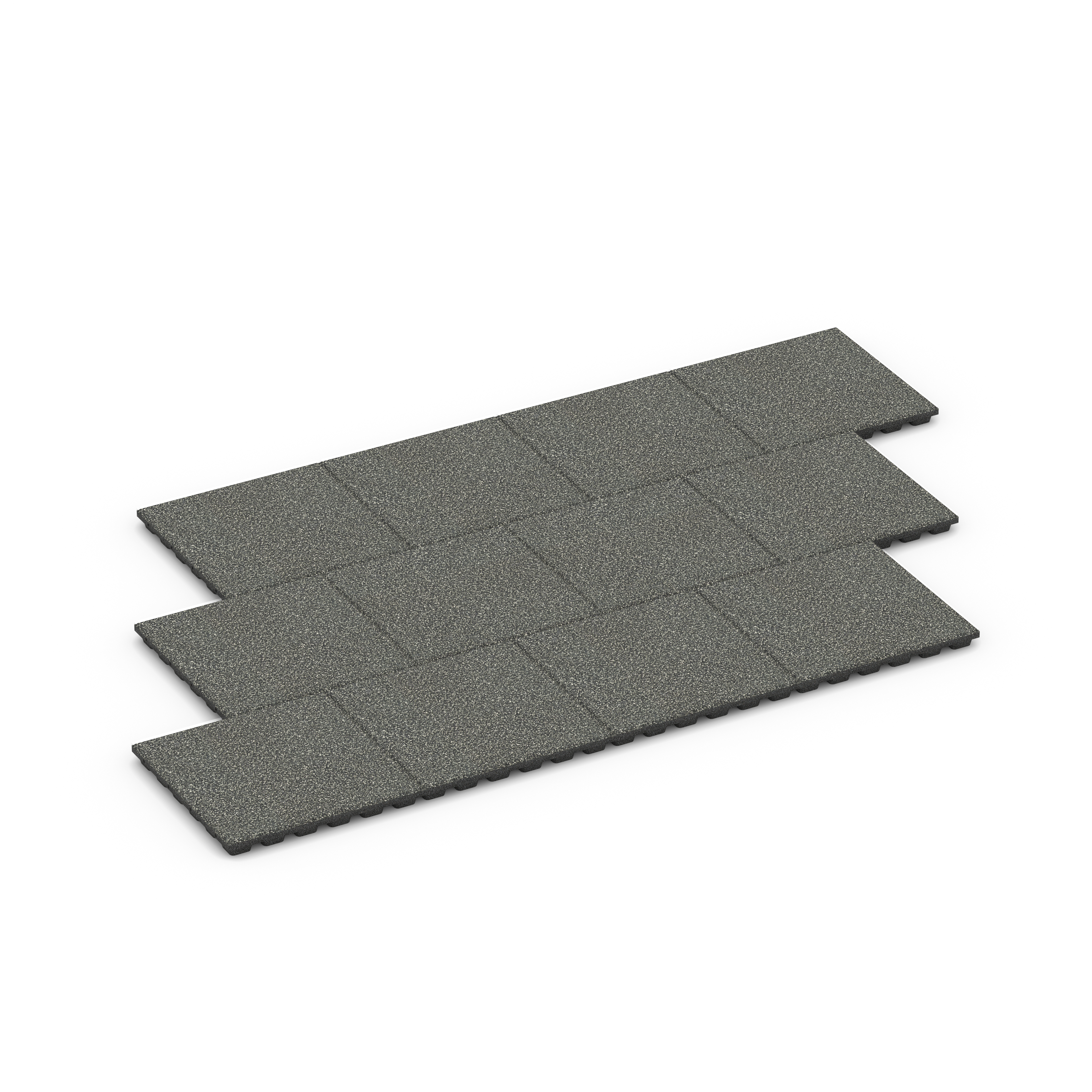 Fallschutzplatte – Fallschutzmatte für Spielplätze – 50 x 50 x 4,8 cm, Farbe Dark Grey Granite – Fallhöhe 160 cm (EN 1177) – EPDM-Nutzschicht – mit