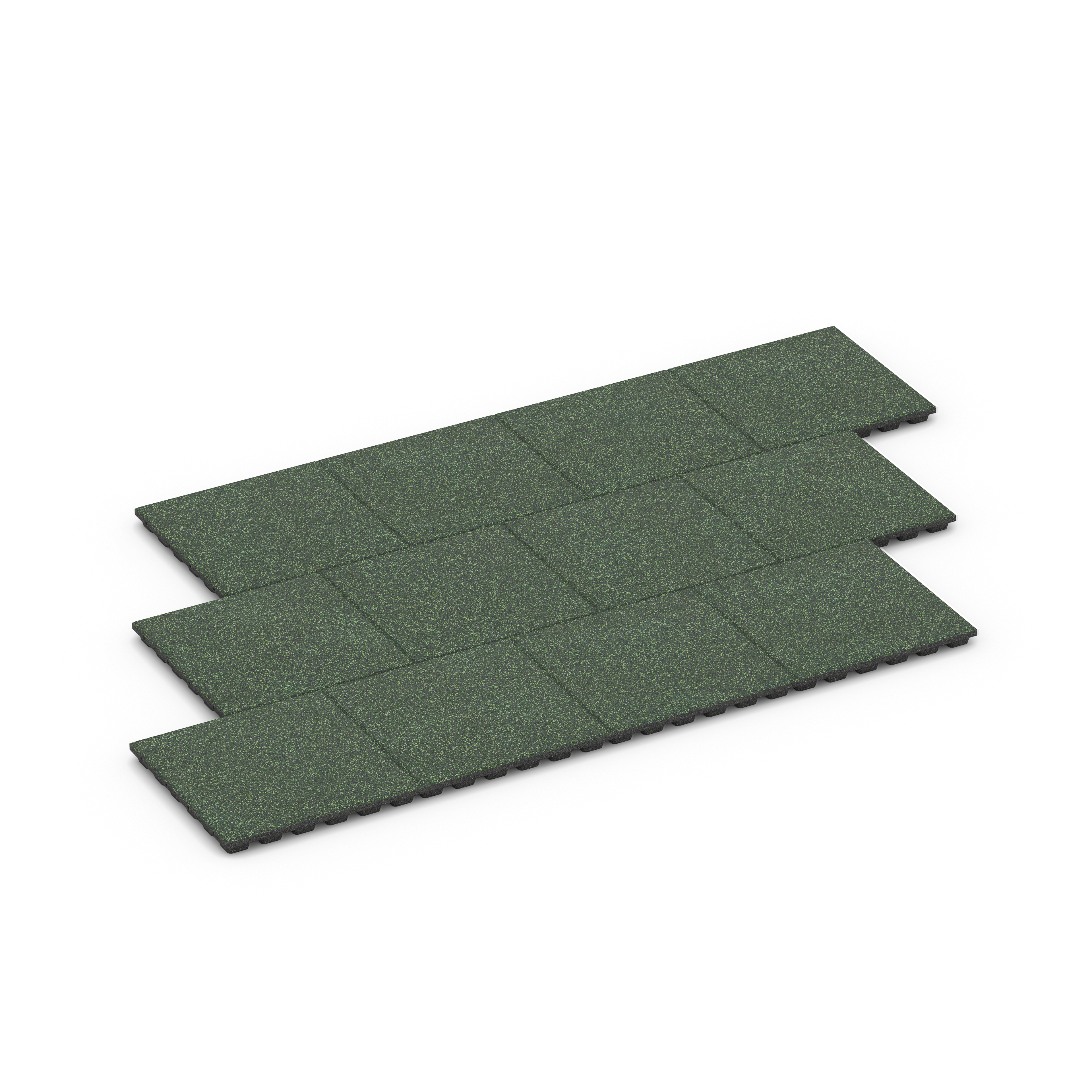 Fallschutzplatte – Fallschutzmatte für Spielplätze – 50 x 50 x 4,8 cm, Farbe English Lawn – Fallhöhe 160 cm (EN 1177) – EPDM-Nutzschicht – mit