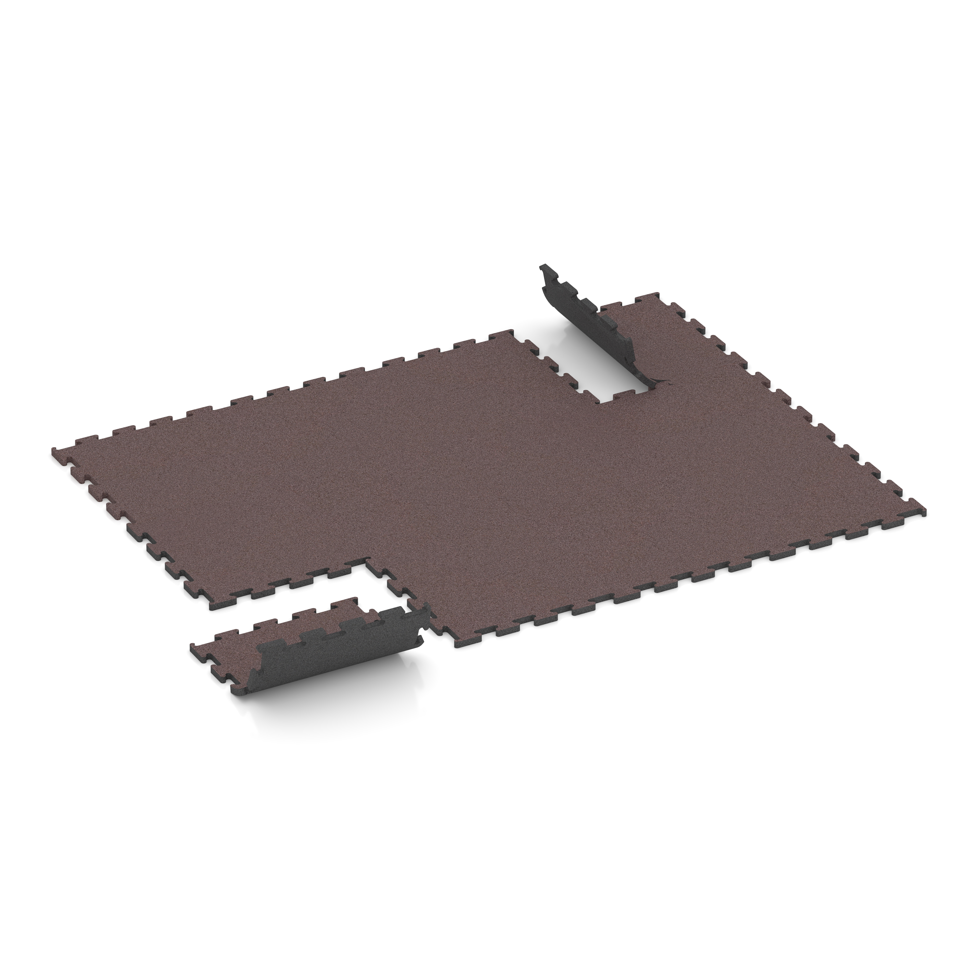 Fitness Performance Elite Trainingsboden – Fitnessboden, Sportboden, Gymboden, Trainingsmatte – 50 x 50 x 2 cm | 0,25 m², Farbe Mineral Red | Indoor-