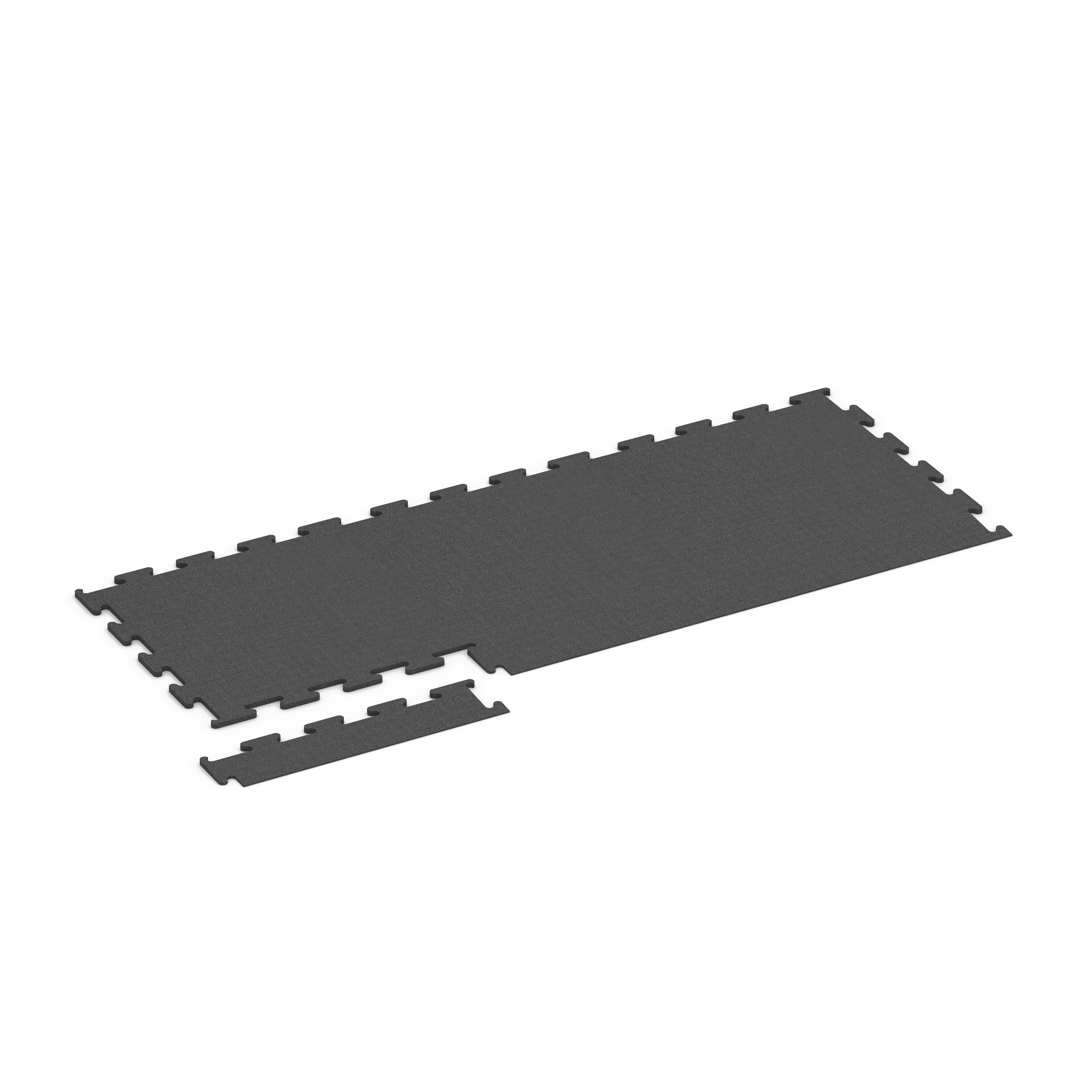 Randrampe Fitness Performance Elite – Übergangsrampe Trainingsboden – 100 × 20 cm | 0,5 < 2 cm, Farbe Anthracite – Puzzle-Verzahnung | WARCO