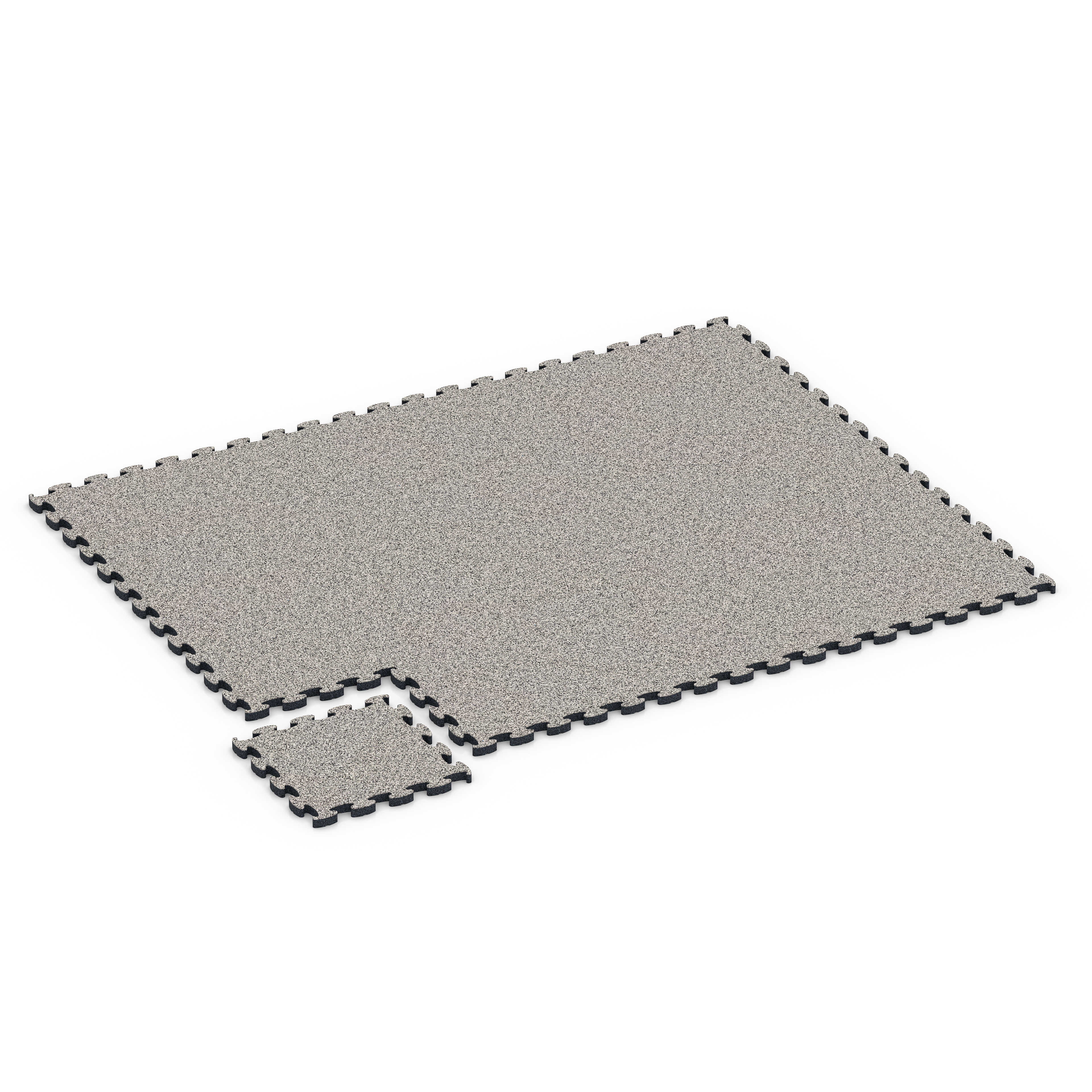 Fallschutz Puzzlematte – Fallschutzplatte, Farbe Grey Granite, 44,6 x 44,6 × 2,8 cm, Stärke bis über 10 cm mit Funktionsplatten – stabile, fast